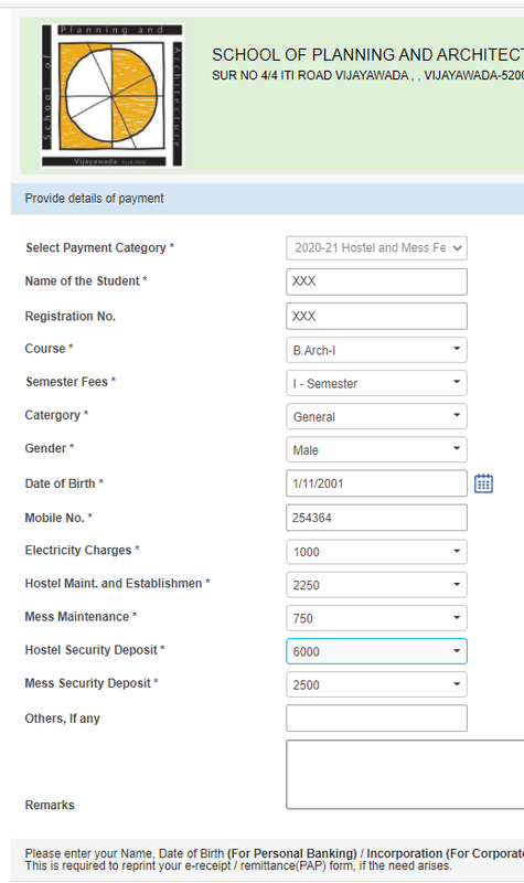 Hostel & Mess Payment