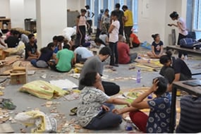 Students in collaborative workshop