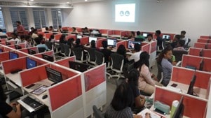 Students in computer lab